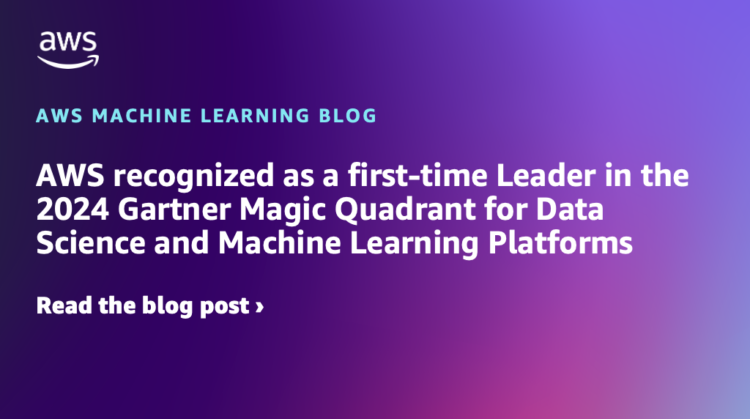 AWS acknowledged as a first-time Chief within the 2024 Gartner Magic Quadrant for Knowledge Science and Machine Studying Platforms